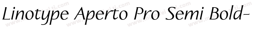 Linotype Aperto Pro Semi Bold字体转换